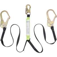 SA-64022-6 Shock Absorbing Lanyard, 6', Form Hook Center, Snap Hook Leg Ends, Polyester D. Morneault & Fils
