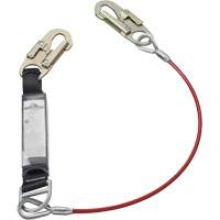 SA-5500-4 Shock Absorbing Lanyard, 4', Snap Hook Center, Snap Hook Leg Ends, Galvanized Steel D. Morneault & Fils