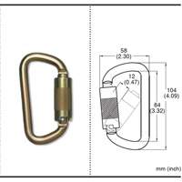 CP-03015-2 Zinc Plated Carabiner with 3/4" Gate Opening, Steel D. Morneault & Fils
