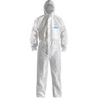 CoverMe XP1800  Type 5/6 Coveralls with Hood, Medium, White, Microporous D. Morneault & Fils