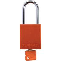 Cadenas de verrouillage de s&eacute;curit&eacute; Velocity Plus, Orange, Cl&eacute;s identiques, Aluminium, Largeur de 1-1/2" D. Morneault & Fils
