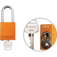 Cadenas de verrouillage de s&eacute;curit&eacute; Velocity Plus, Orange, Cl&eacute;s identiques, Aluminium, Largeur de 1-1/2" D. Morneault & Fils