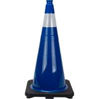 Premium Traffic Cone, 28", Blue, 4" Reflective Collar(s) D. Morneault & Fils
