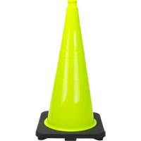 Premium Traffic Cone, 28", Lime Green D. Morneault & Fils