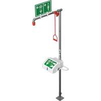 Douche combin&eacute;e avec cuvette ferm&eacute;e en ABS et entr&eacute;e sup&eacute;rieure, Socle D. Morneault & Fils