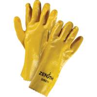 Rough-Finish Chemical-Resistant Gloves, Size 9, 12" L, PVC, Interlock Inner Lining, 47-mil D. Morneault & Fils