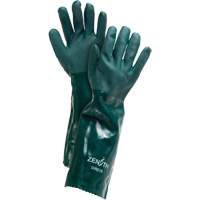 Gants verts &agrave; double enduit, 18" lo, PVC, Doublure en Jersey de coton, 70 mils D. Morneault & Fils