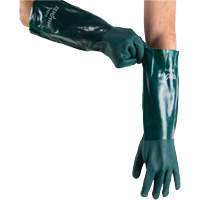 Gants verts &agrave; double enduit, 18" lo, PVC, Doublure en Jersey de coton, 70 mils D. Morneault & Fils