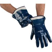 Heavyweight Safety Cuff Gloves, 10/X-Large, Nitrile Coating, Cotton Shell D. Morneault & Fils