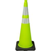 Premium Traffic Cone, 36", Lime Green, 4" & 6" Reflective Collar(s) D. Morneault & Fils