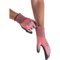 Gants &eacute;cologiques, l&eacute;gers, et r&eacute;sistants &agrave; la coupe, &agrave; haute dext&eacute;rit&eacute;, Taille 10, Calibre 18, Rev&ecirc;tement Mousse de nitrile, Enveloppe en Acier inoxydable/PEHP/rPET, ASTM ANSI niveau A4 D. Morneault & Fils