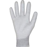Gants blancs KnitActiv dissipatifs &eacute;lectrostatiques et peu pelucheux, 5, R&ecirc;vetement Polyur&eacute;thane, Calibre 13, Enveloppe en Nylon/Coton D. Morneault & Fils