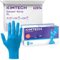 Gants d'examen Kimtech Element, T-petit, Nitrile, 3,2 mils, Sans poudre, Bleu, Classe 2 D. Morneault & Fils
