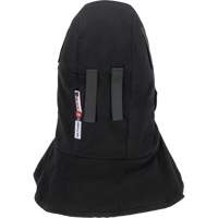 Doublure matelass&eacute;e ignifug&eacute;e Pioneer 765A pour casque de s&eacute;curit&eacute; avec un long cou et embout buccal amovible, Noir/Gris, Coton/FR-Tech/Modacrylique/Nylon D. Morneault & Fils