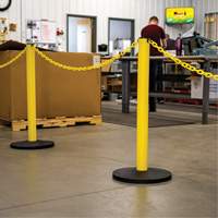 Industrial Stanchion Kit with Plastic Chain, 37" High, Red D. Morneault & Fils