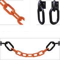 Magnetic Chain Barrier Warehouse Kit, Orange D. Morneault & Fils