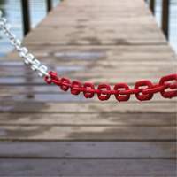 Bicolour Plastic Barrier Chain, Green/White D. Morneault & Fils