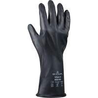 Gants r&eacute;sistant &agrave; l'acide & aux produits chimiques, Taille Petit/7, 12" lo, Caoutchouc butyle/Viton, 12 mils D. Morneault & Fils