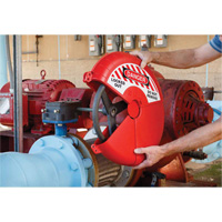 Dispositif de verrouillage coulissant pour vanne &agrave; opercule, Type Volant D. Morneault & Fils
