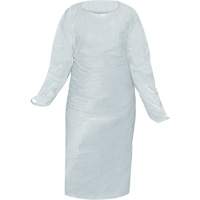 CoverMe Gown with Thumbholes, One Size, White, Polyethylene D. Morneault & Fils