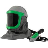 Z-Link Respirator with Safety Lens, FR Shoulder Cape, Breathing Tube & C40, Facepiece Respirator/Welding Helmet D. Morneault & Fils