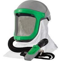 Z-Link Respirator with Tychem 4000 Shoulder Cape & C40, Facepiece Respirator/Welding Helmet D. Morneault & Fils