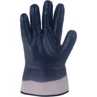 Gants bleu marine avec manchettes renforc&eacute;es &agrave; entoilage coll&eacute; Horizon, Moyen, R&ecirc;vetement Nitrile, Enveloppe en Jersey/Coton D. Morneault & Fils