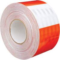 Pellicule souple pour chantiers routiers &agrave; haute intensit&eacute; 382VHIP, 5" la x 150' lo, Orange et blanc D. Morneault & Fils