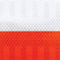Pellicule souple pour chantiers routiers &agrave; haute intensit&eacute; 382VHIP, 5" la x 150' lo, Orange et blanc D. Morneault & Fils