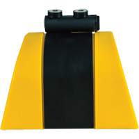 HAZLOK Safety Barrier System, Plastic, Magnetic Mount, 30', Black and Yellow Tape D. Morneault & Fils