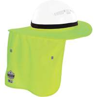 Bordure FR vert lime pour casque de chantier avec cache-cou D. Morneault & Fils