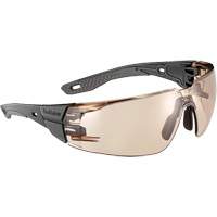 RUSH+ 2.0 M/L Safety Glasses with Black & Grey Frame, Copper Lens, Anti-Fog/Anti-Scratch, ANSI Z87+ D. Morneault & Fils