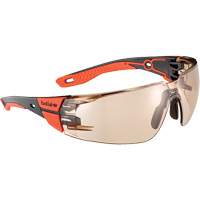 RUSH+ 2.0 M/L Safety Glasses with Black & Red Frame, Copper Lens, Anti-Fog/Anti-Scratch, ANSI Z87+ D. Morneault & Fils