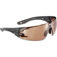 RUSH+ 2.0 M/L Safety Glasses with Black & Grey Frame, Bronze Lens, Anti-Fog/Anti-Scratch, ANSI Z87+ D. Morneault & Fils