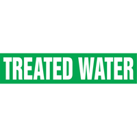 "Tower Water Return" Pipe Markers, Self-Adhesive, 4" H x 24" W, White on Green D. Morneault & Fils