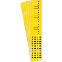 Marqueurs de tuyau avec espace vierge suivi du symbole °F , Autocollant, 2-1/4" h x 14" la, Noir sur jaune D. Morneault & Fils