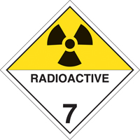 Radioactive Materials TDG Placard, Adhesive Vinyl D. Morneault & Fils