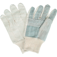 Gants de travail d'usage standard, Grand, Paume en Cuir de vache refendu D. Morneault & Fils