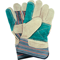 Double-Palm Fitters Gloves, Large, Split Cowhide Palm, Cotton Inner Lining D. Morneault & Fils