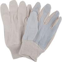 Gants de travail d'usage standard, Grand, Paume en Cuir de vache refendu D. Morneault & Fils