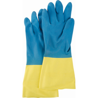 Gants deux tons NS53, Taille Moyen/8, 13" lo, N&eacute;opr&egrave;ne/Latex de caoutchouc, Doublure en Ouat&eacute;e, 28 mils D. Morneault & Fils