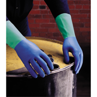 Gants Protector, Taille 6/Petit/6,5, 13" lo, Nitrile/Latex de caoutchouc, Doublure en Ouat&eacute;e, 28 mils D. Morneault & Fils