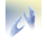 Gants jetables Qualatrile QRP, Moyen, Nitrile, 5 mils, Sans poudre, Bleu D. Morneault & Fils