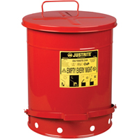 Contenants pour d&eacute;chets huileux, Homologu&eacute; FM/List&eacute; UL, 14 gal. US, Rouge D. Morneault & Fils