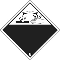 Plaque-&eacute;tiquette TMD mati&egrave;res corrisives, Plastique D. Morneault & Fils