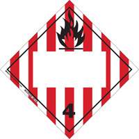 Plaque-&eacute;tiquette TMD pour solides inflammables, Vinyle adh&eacute;sif D. Morneault & Fils