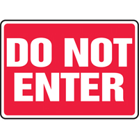 "Do Not Enter" Sign, 10" x 14", Aluminum, English D. Morneault & Fils