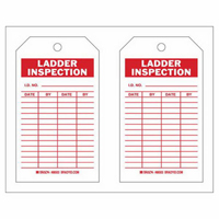 Inspection Record Tags, Polyester, 4" W x 7" H, English D. Morneault & Fils