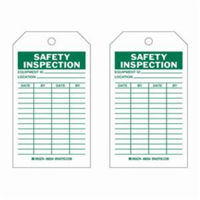 Safety Inspection Tags, Polyester, 4" W x 7" H, English D. Morneault & Fils