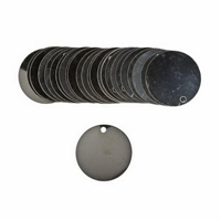 Blank Write-On Valve Tags, Stainless Steel, 1.5" dia D. Morneault & Fils